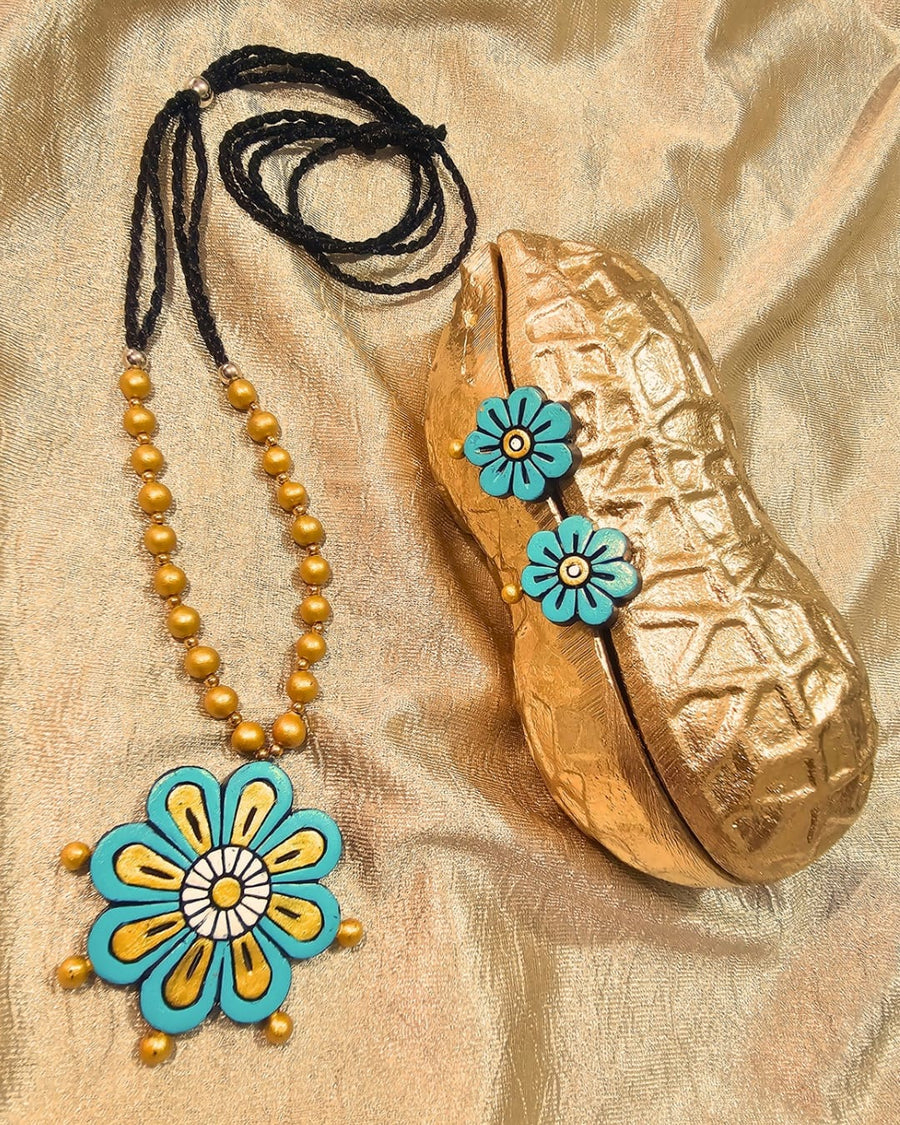 Turquoise Aura Floral Set