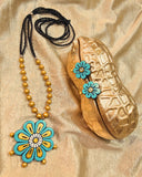 Turquoise Aura Floral Set