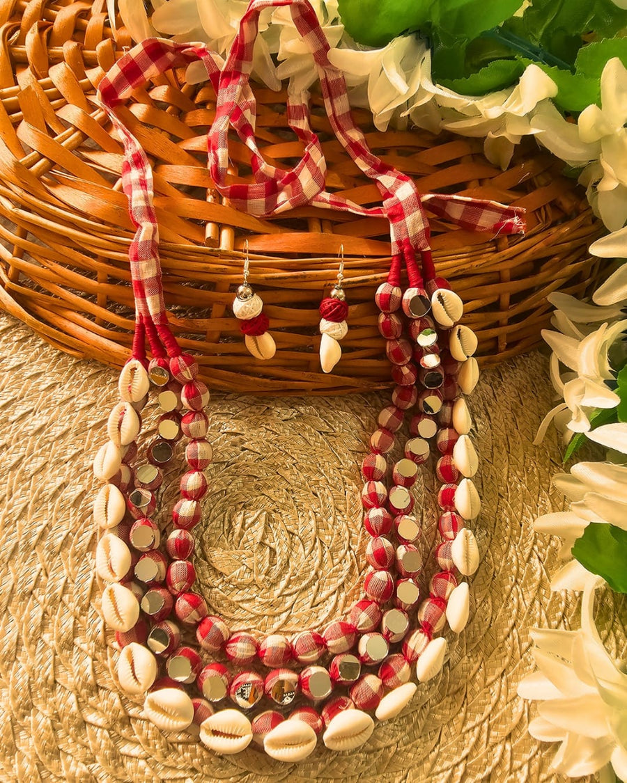 Red Beads Jewellery Set