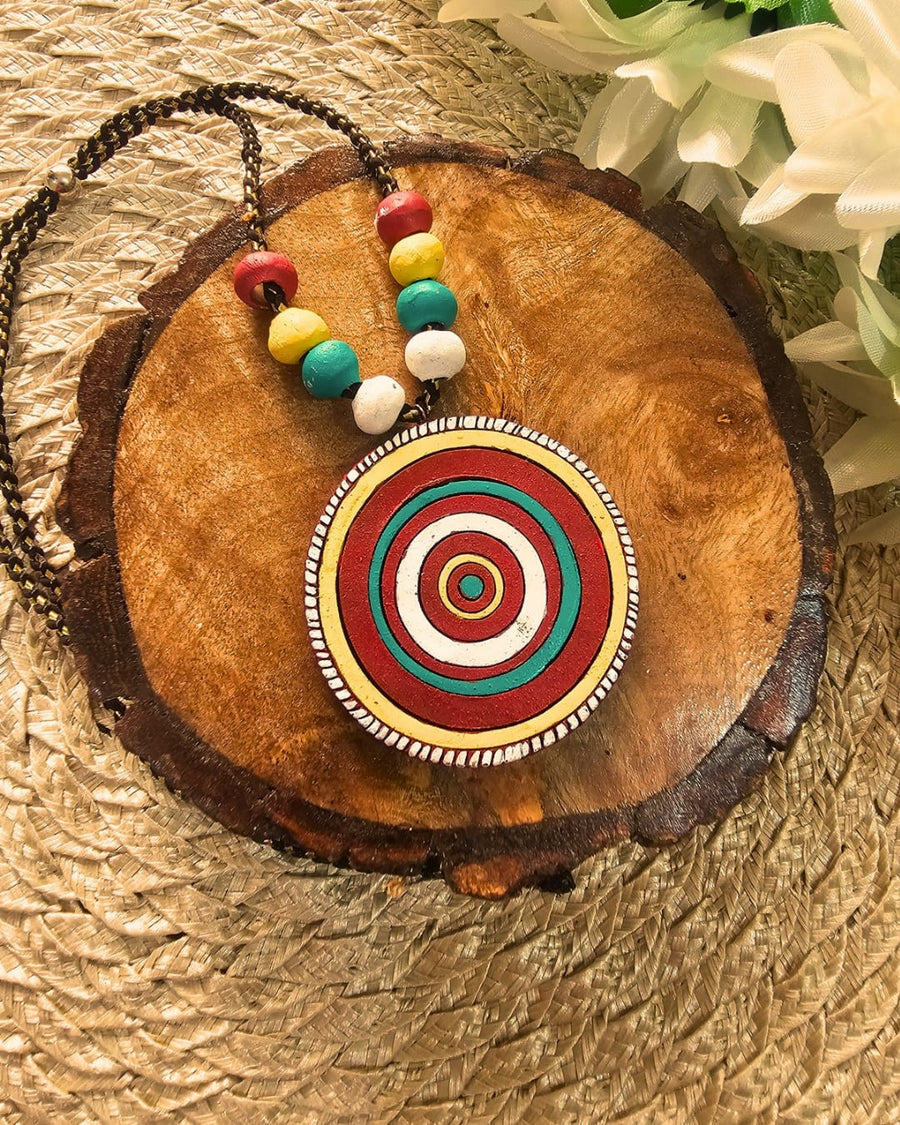 Maroon Terracotta Necklace Set