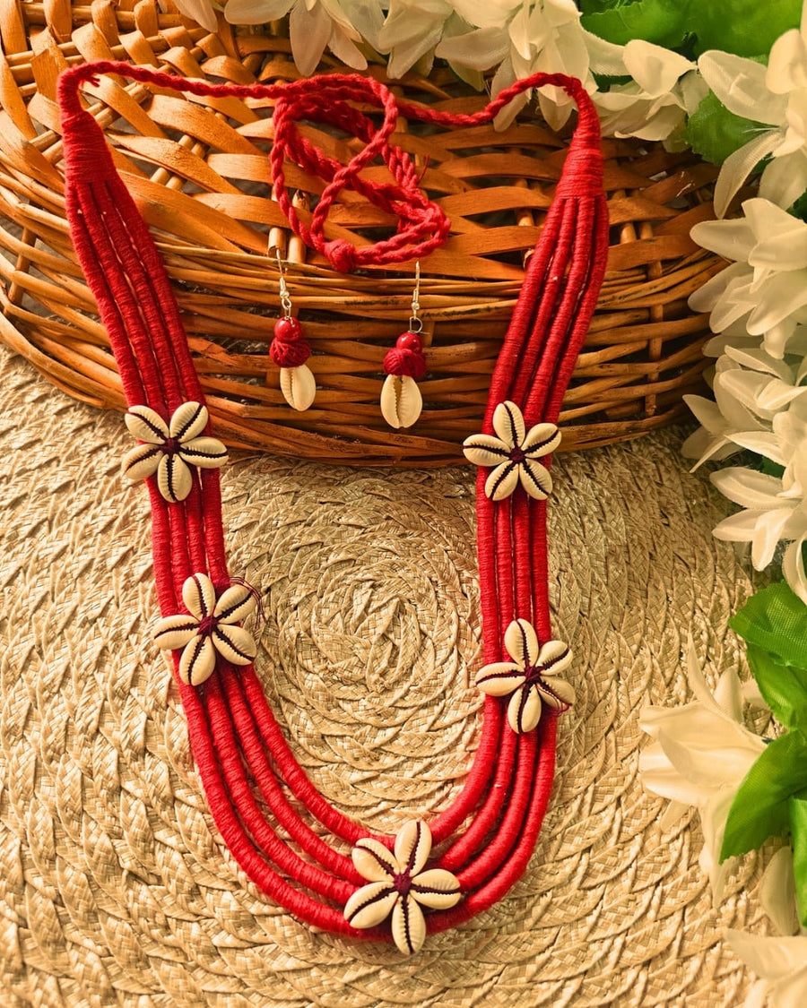 Rudrani Yellow Thread Necklace
