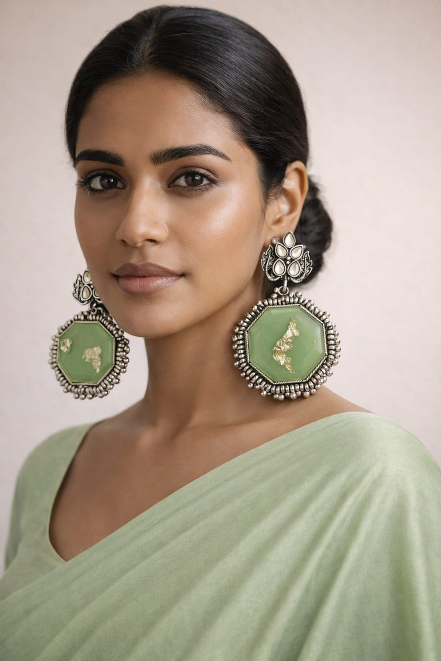 Tanishka Royal Green Earrings