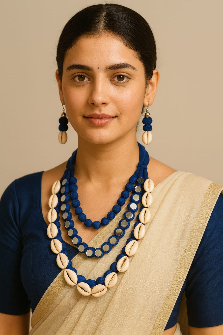 Blue Beads Jewellery Set
